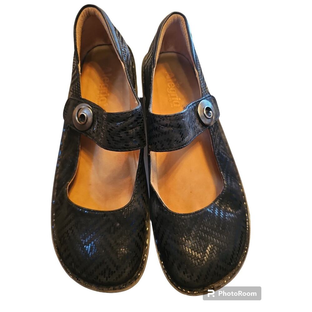 Alegria Paloma Mary Jane Black Print Size 41 US. 9.5‎